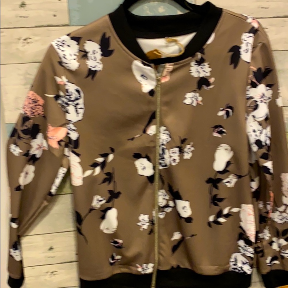 Floral bomber jacket